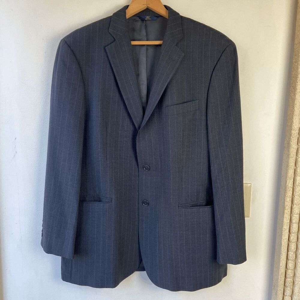 Brooks Brothers Gray Pinstripe Wool Stretch Blazer – 43R (Like New)